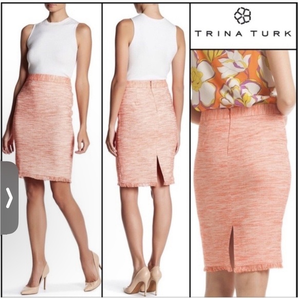 Trina Turk Tweed Pencil Skirt - Picture 1 of 5